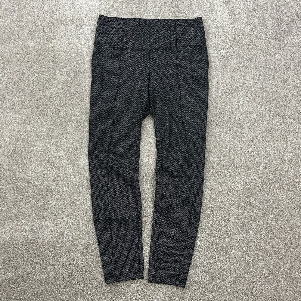 Athleta Women's Pants Leggings Size Small Gray Nylon Spandex Pockets - Picture 2 of 10